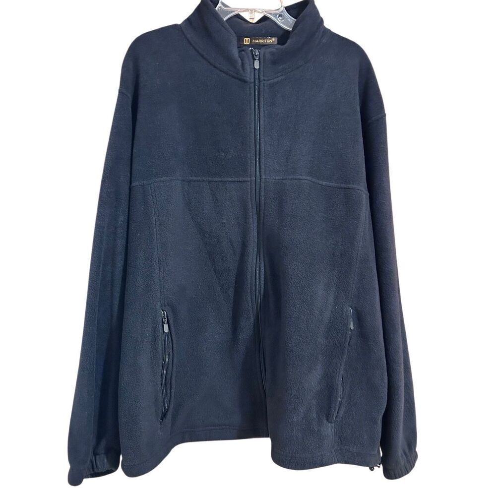 Harriton Navy Blue Fleece Jacket Full Zip Men’s Size XL TG  NWOT